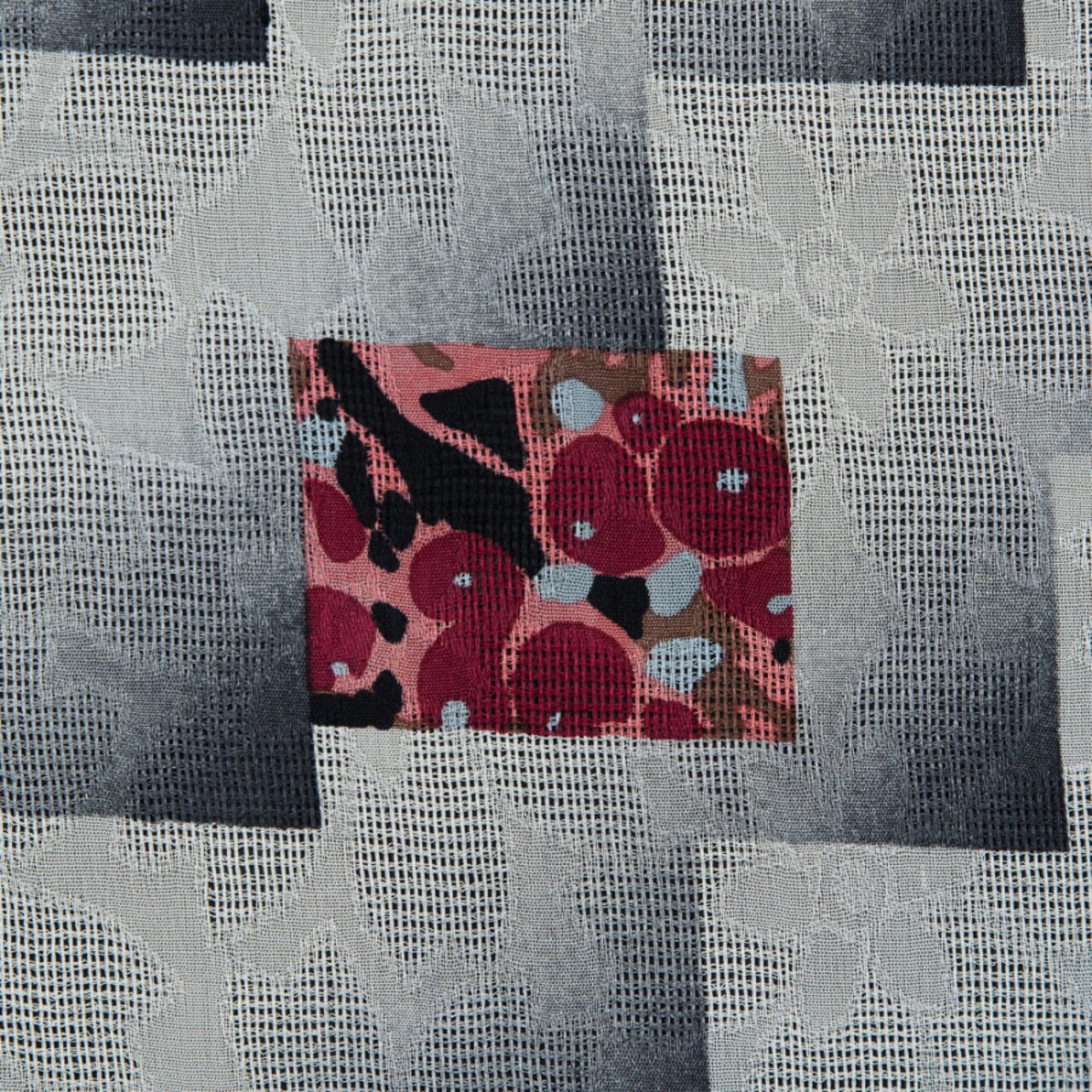 1 Yard Cloud Cream Castle Rock Printed Silk Woven 45 inch Width